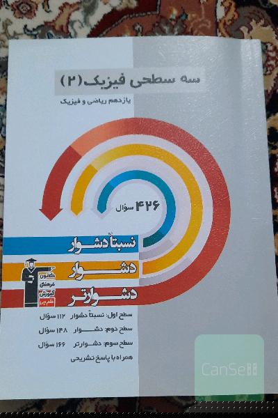 سه‌ سطحی فیزیک (2) یازدهم ریاضی و فیزیک: نسبتا دشوار، دشوار، دشوارتر