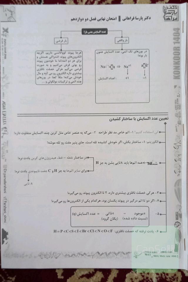 جزوه نهایی فصل دوم شیمی دوازدهم فراهانی