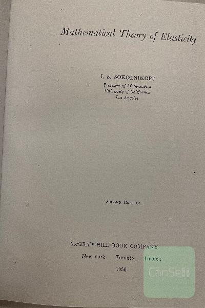 تئوری ریاضی الاستیسیته Mathematical Theory of Elasticity 