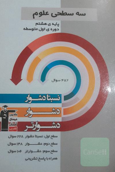 سه سطحی علوم پایه‌ی هشتم (دوره‌ی اول متوسطه) نسبتا دشوار، دشوار، دشوارتر