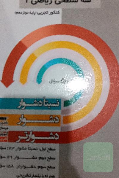 سه سطحی ریاضی 3 کنکور تجربی (پایه دوازدهم): نسبتا دشوار، دشوار، دشوارتر
