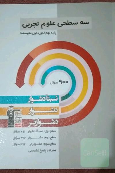 سه سطحی علوم پایه‌ نهم (دوره‌ی اول متوسطه) نسبتا دشوار، دشوار، دشوارتر