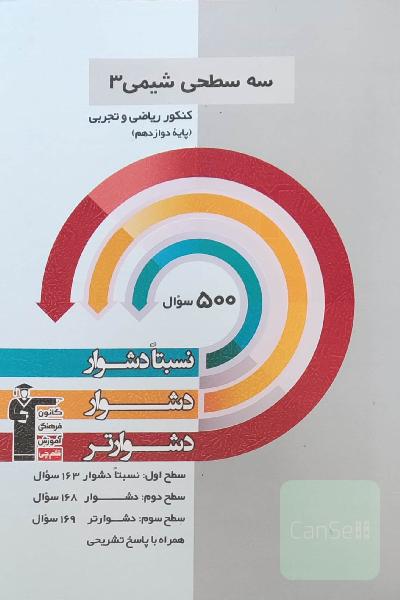سه‌سطحی فیزیک 3 کنکور تجربی پایه دوازدهم: نسبتا دشوار، دشوار، دشوارتر