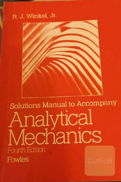 solutions manual to accompany analytical mechanics Fowles 